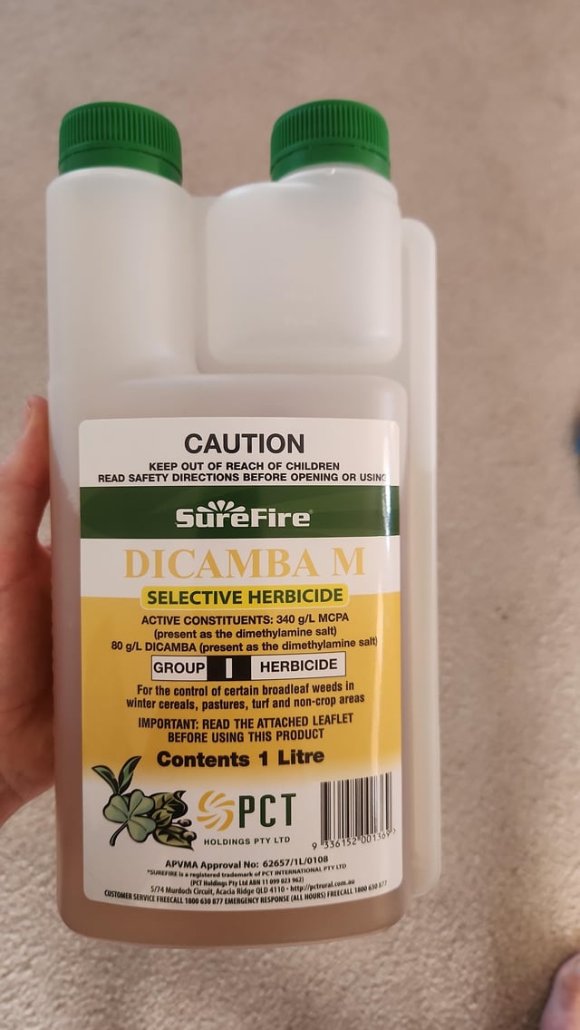 Dicamba M and domestic pets