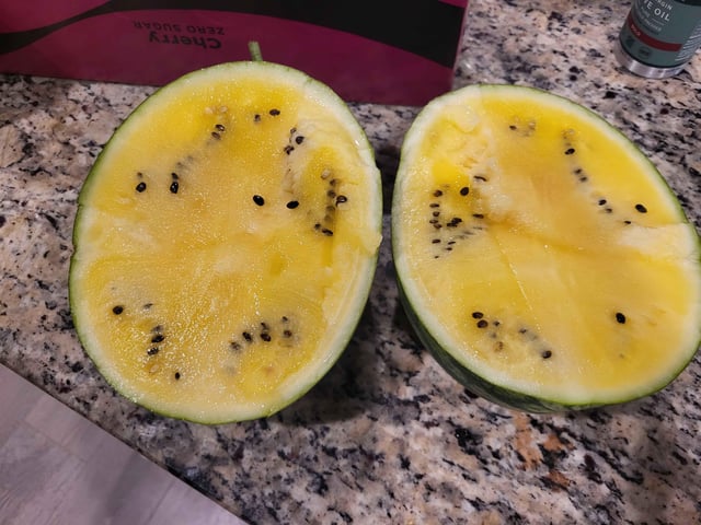 Harvested my first watermelon, and it’s yellow! – Reddit Post