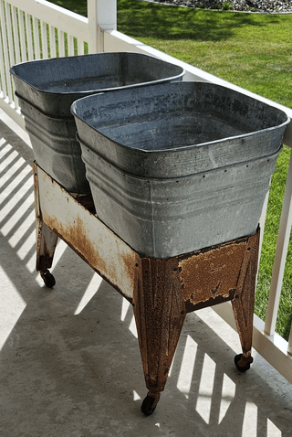 Would love some great ideas for how to repurpose this old cleaning station. It’s just been sitting on an old friend’s porch for years and is just collecting rust but I know it could be used for something better, like a garden or perhaps a kind of organizer. – Reddit Post