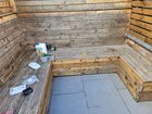 Working on a Wooden Seating area