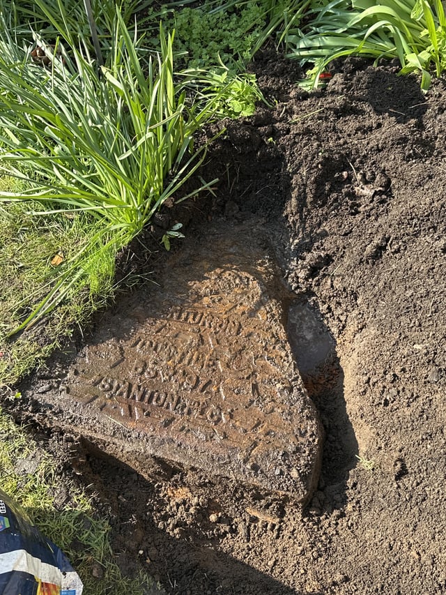 Anyone know what is this thing I found it under the flower bed?
