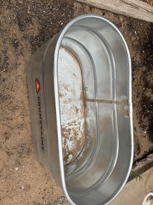 in laws gave us a trough to use as a raised bed