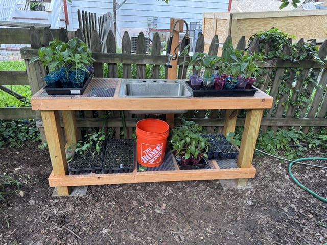 my partner made me a veggie washing station ❤️
