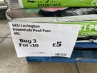 3 for £10 on levington compost at sainsbury's